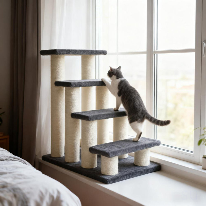 Tour pour chat à 4 niveaux, centre d'activité pour chat et poteau à griffer en sisal