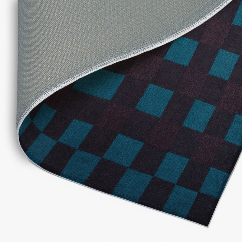 Tapis intérieur / extérieur mauve à carreaux, Rectangle 4pi x 6 pi
