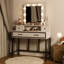 Coiffeuse avec miroir lumineux Abdulaleem-342940791