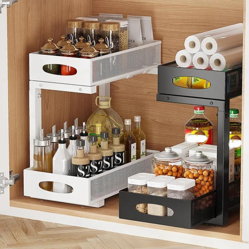 22 cm W Storage Rack, 40x50x20 cm, White