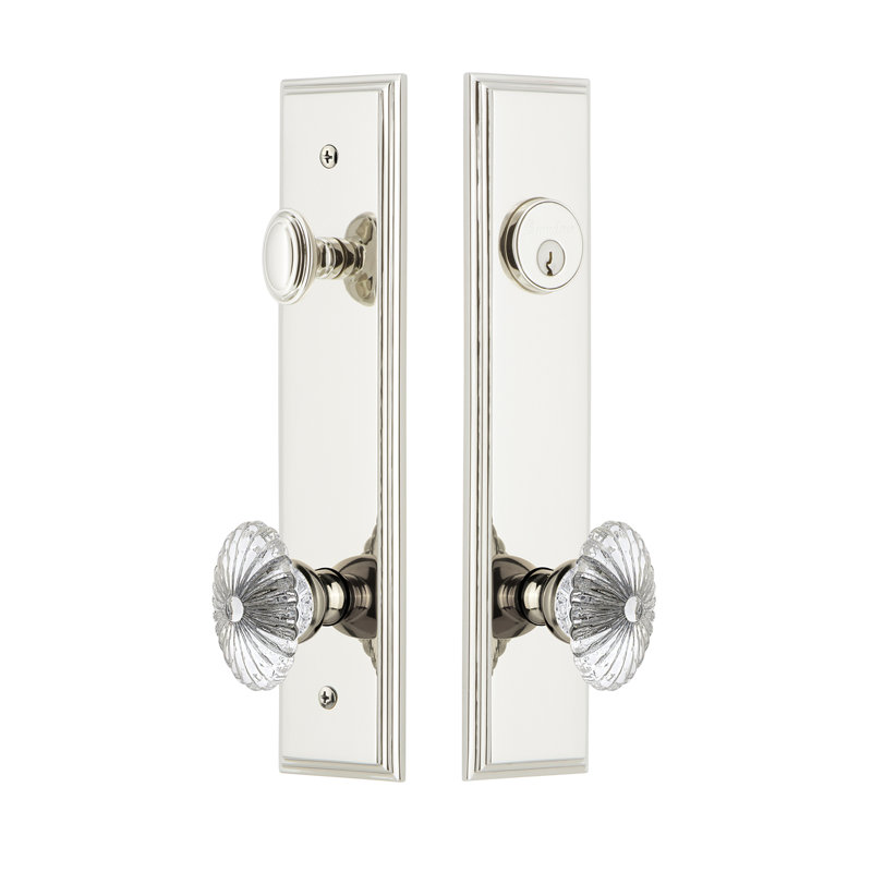 Ensemble d'entrée haut Carré, Nickel poli, 2,375 po
