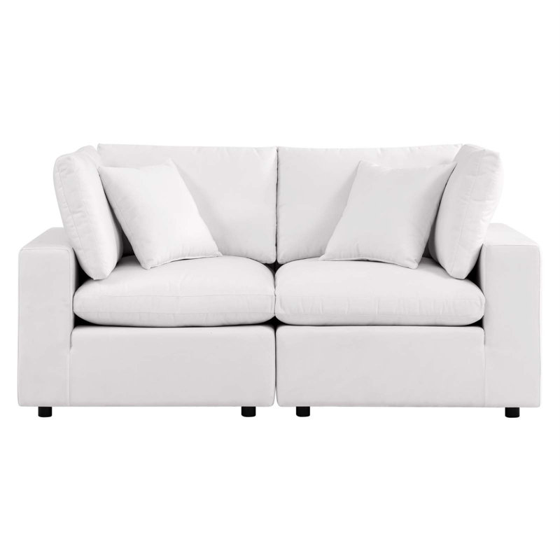 Causeuse d'extérieur Commix, Blanc, Blanc
