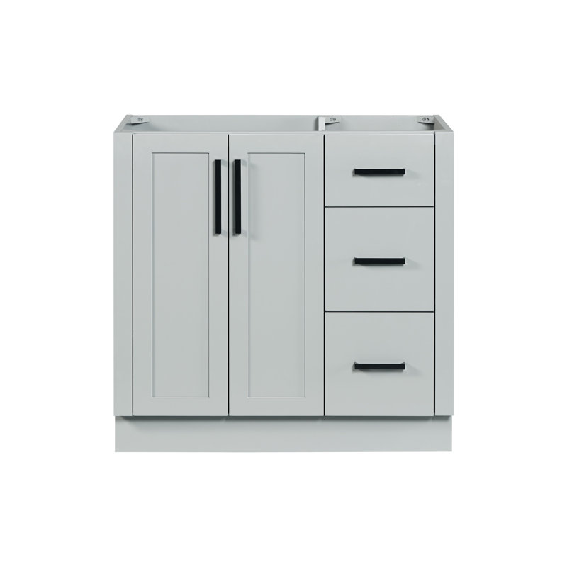   Base de meuble-lavabo simple gris Loren, Gris