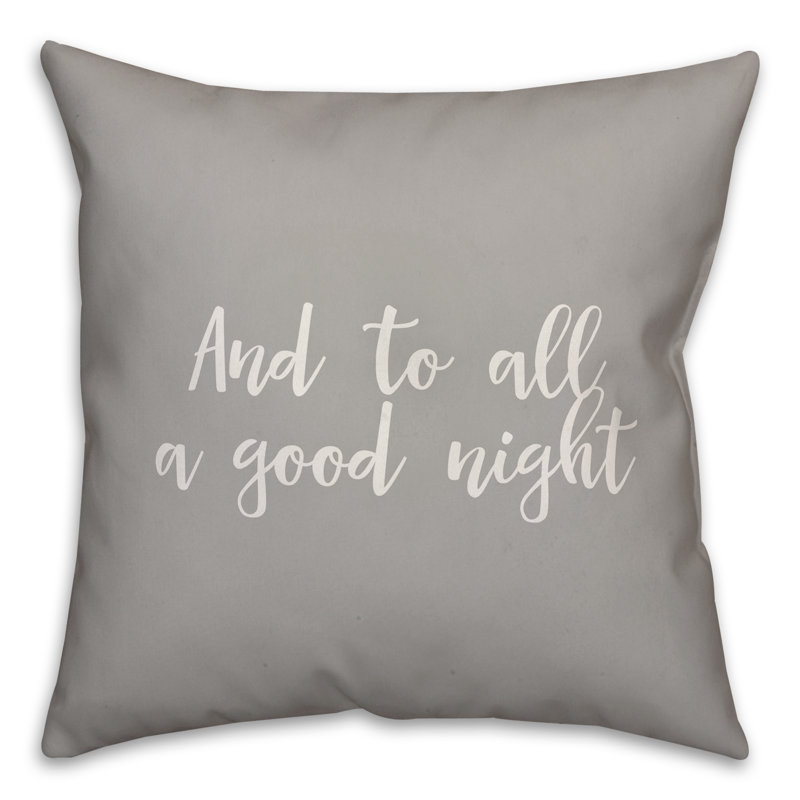  Coussin and and to all a Good Night, Gris, Housse de coussin