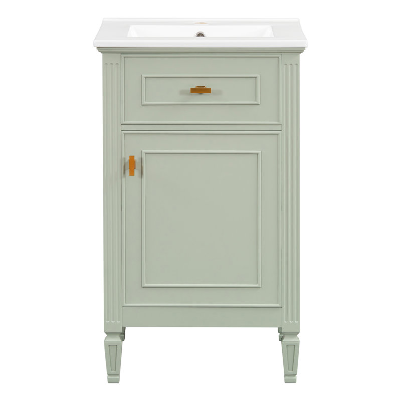 Vaimi 20-Inch Bathroom Vanity With Sink, Green
