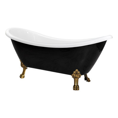 Baignoire sur pieds en fibre de verre 69 po x 30 po Daphne