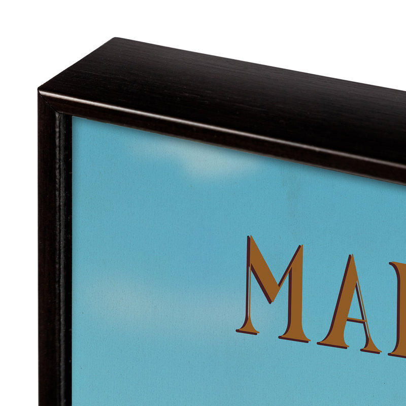 Maine GO (M) By Studio Framed Artwork Matted Under Glass, 21.5L x 1.5W x 25.5H, Black, White