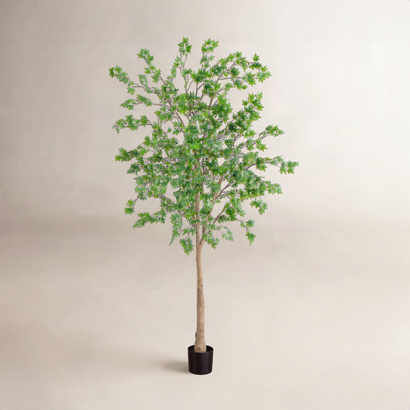 96'' Faux Maple Tree in Pot Liner
