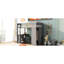 Lit mezzanine simple gris avec placards, bureau et armoire 2 pour dortoir-121020224-121020225