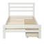 Lit plateforme en bois avec deux tiroirs