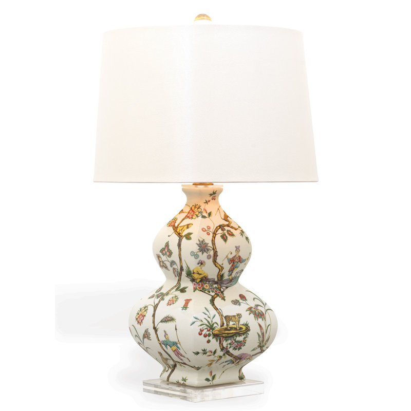 Scalamandre 31" White/Green Table Lamp