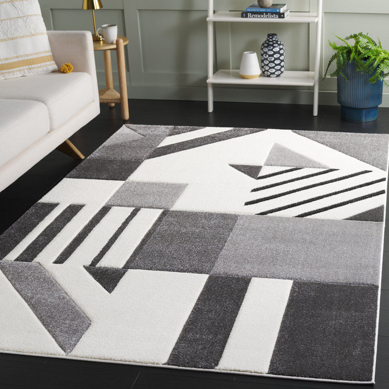 Tapis à motif géométrique Jeromie Performance, Rectangle 5 pi 3 po x 7 pi 6 po