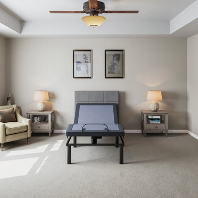 Adjustable Bed Base With Full - Range Positions Adjustment, Wireless Remote, Memory Function, High Weight Capacity And More For Ultimate Comfort
