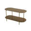 Table basse moderne moderne dorée, 39,4 po x 17,7 po x 20,1 po | Fabrication 100% métal, finition cuivre élégante | Design glamour pour le salon et le salon, parfait pour un décor contemporain, durable et élégant-972366078