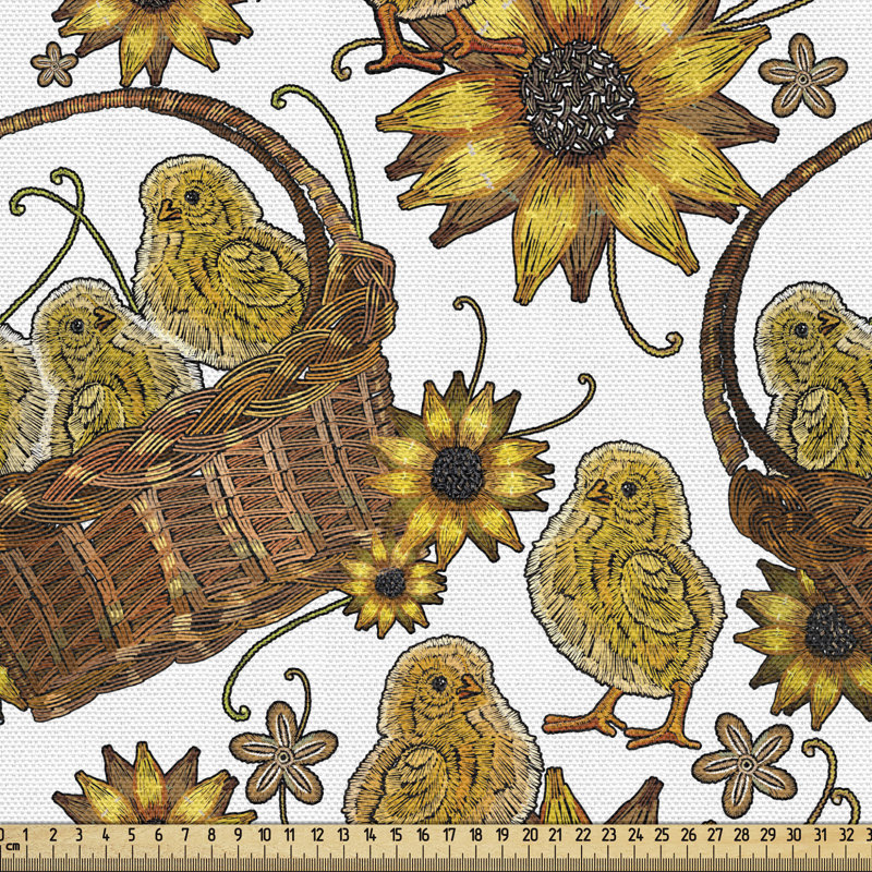 Tissu jaune Ambesonne, l 58 po x L 180 po