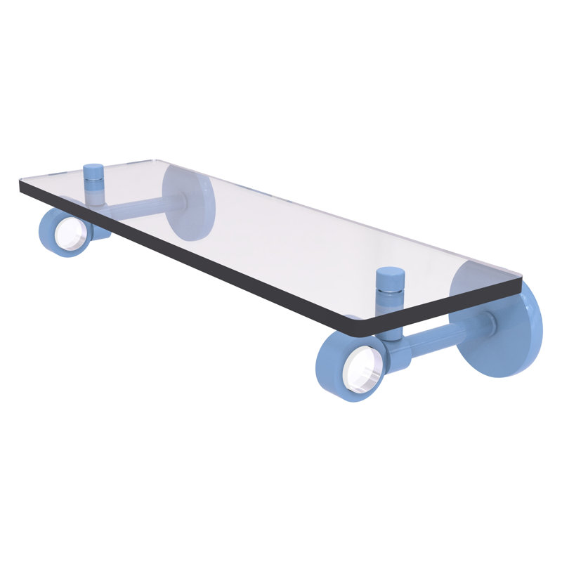 Tablette flottante Clearview, H 3,3 po x l 16 po x P 5,65 po, Bleu troll plat