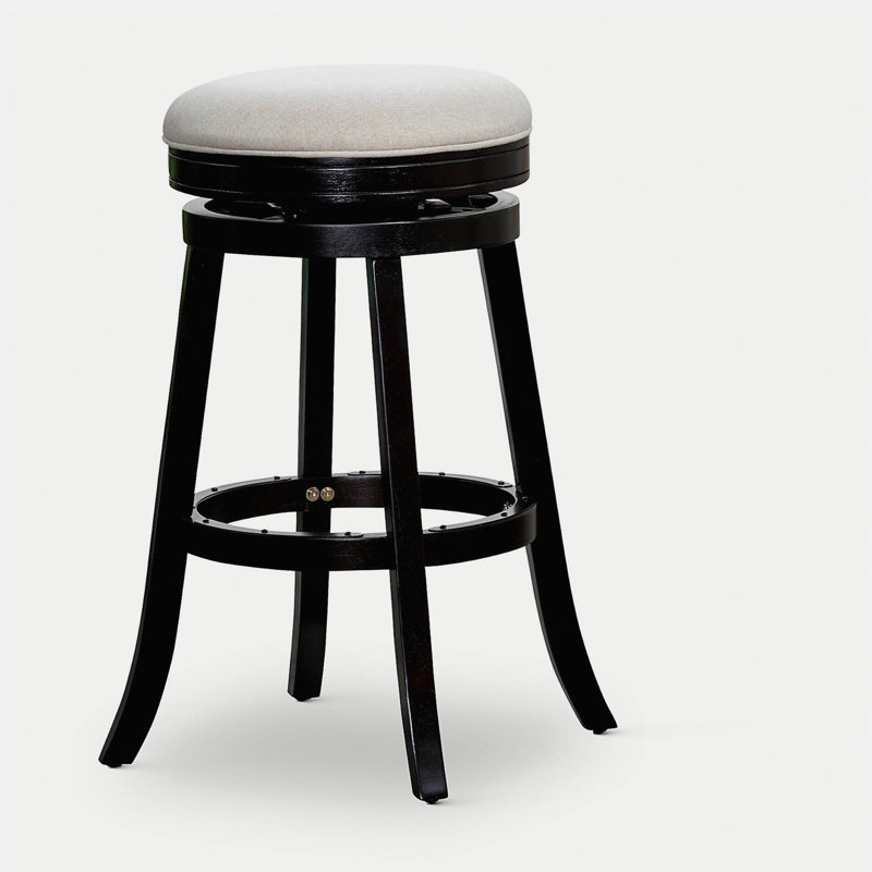 Tabouret 30 ", finition espresso, Beige, Espresso