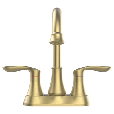 Centerset 2-handle Bathroom Faucet with Drain Assembly