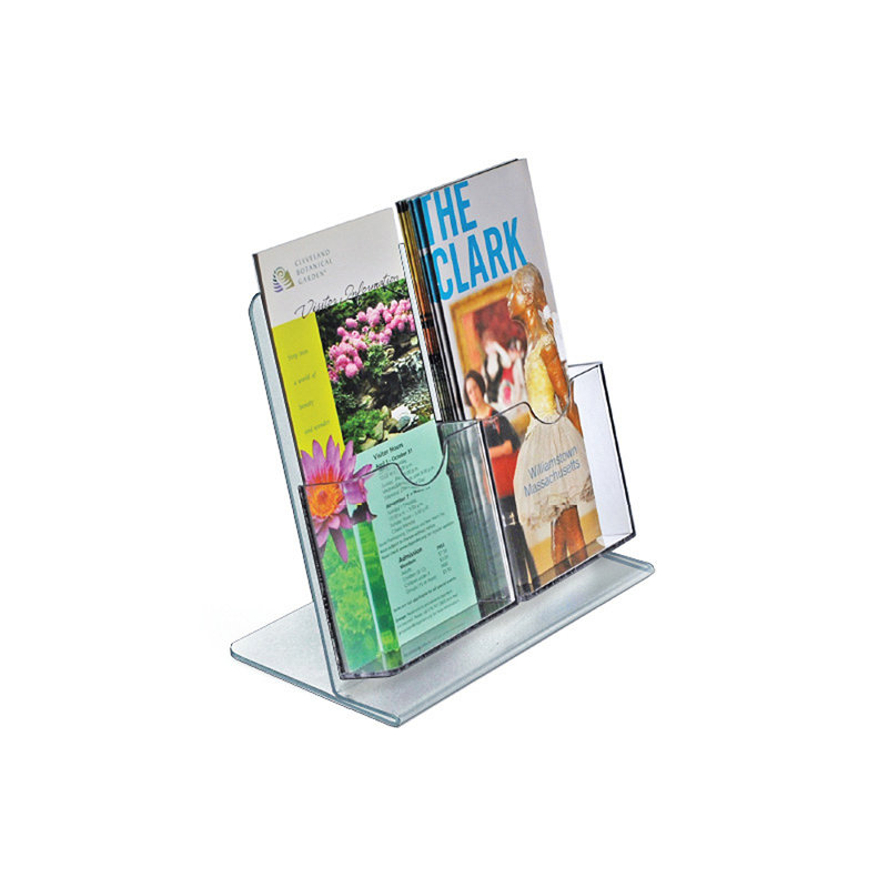 Two-Pocket Slant-Back Brochure Holder, 2-Pack