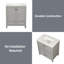 Meuble-lavabo 30 po en marbre de Carrare avec lavabo en céramique-598029527