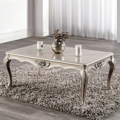 Coffee Table, Traditional, Champagne & Scroll Legs