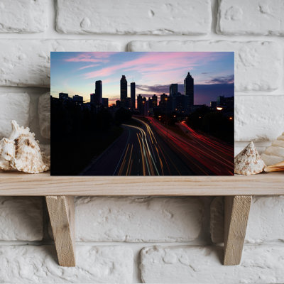 Downtown Atlanta Skyline From The Jackson Street Bridge Atlanta Georgia USA by Ellis Vener - Wrapped Canvas Print