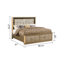 Très grand lit avec tête de lit à DEL, structure en bois, finition peau de serpent dorée, deux compartiments de rangement pour cadre de chambre à coucher moderne surdimensionné, apparence,