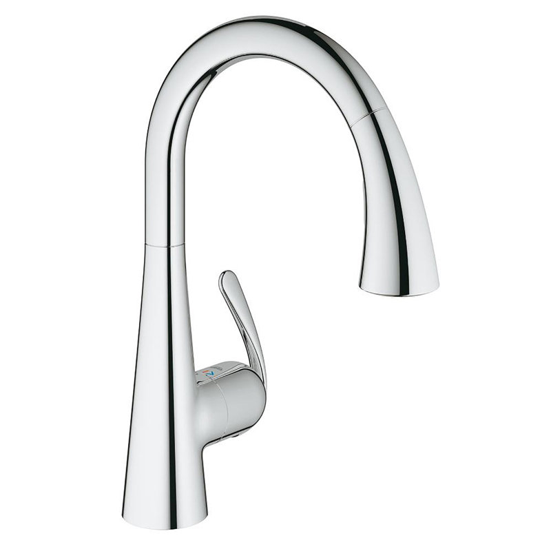 Ladylux-zedra Single Hole Kitchen Faucet, StarLight Chrome