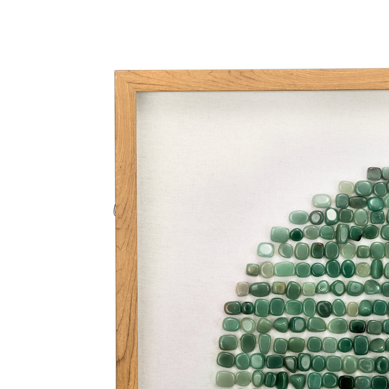 23.5" X Wall Art - Of 2 Stone Shadow Boxes Enhances Decor With Color 40% Ps, 15% Glass Decorative Artpiece Transforms Space 23.6X23.6X1.2 Inches
