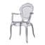 Chaise de salle à manger avec accoudoirs en acrylique transparent et empilable Clear Modern -576781300