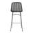 Chic Rattan Bar Stool with Metal Frame-749364419