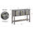 Routenberg Wood Storage Console Table with  2 Drawers and Cabinets and Bottom Shelf-643847492