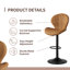 Tabouret de bar pivotant à dossier festonné-278113829