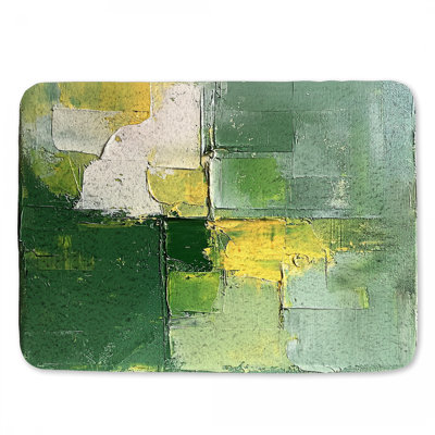 Tapis de salle de bain Greenery Blocks