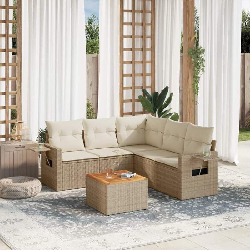 Ensemble de canapé de jardin Vidaxl beige