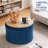 23.5" Wide Round Upholstered Ottoman With Storage-188440729