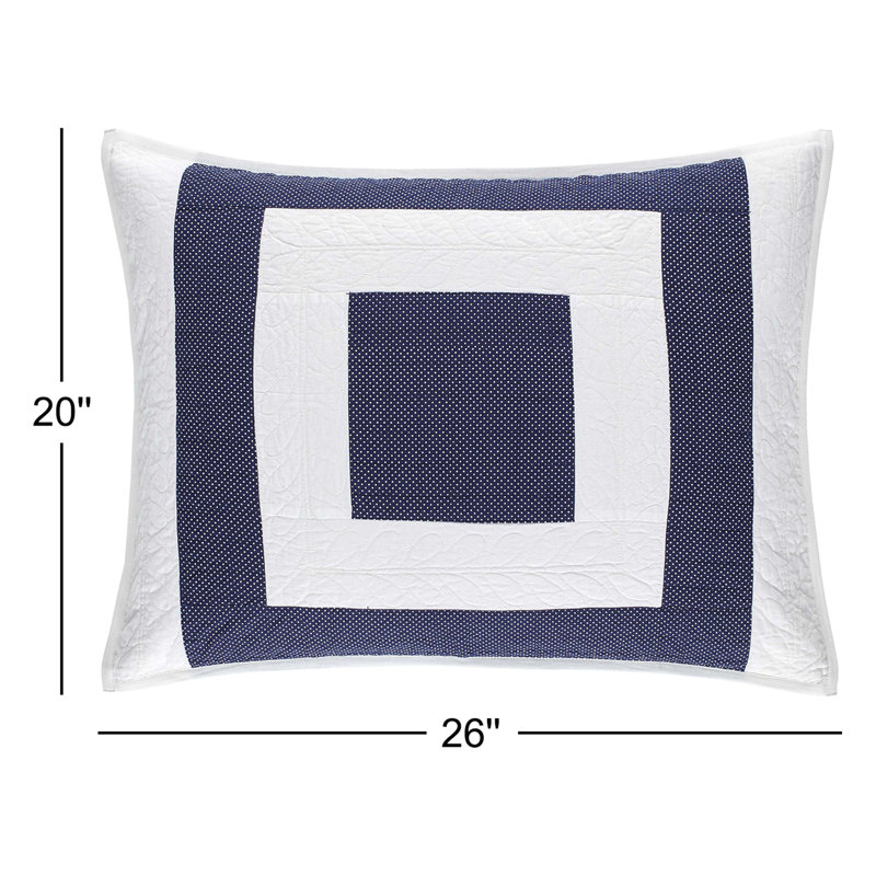 200 Thread Count Geometric 100% Cotton Sham, Standard