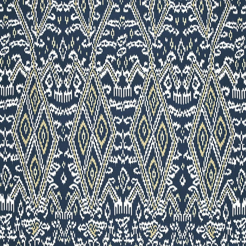 Maya Ikat Print Fabric, Indigo