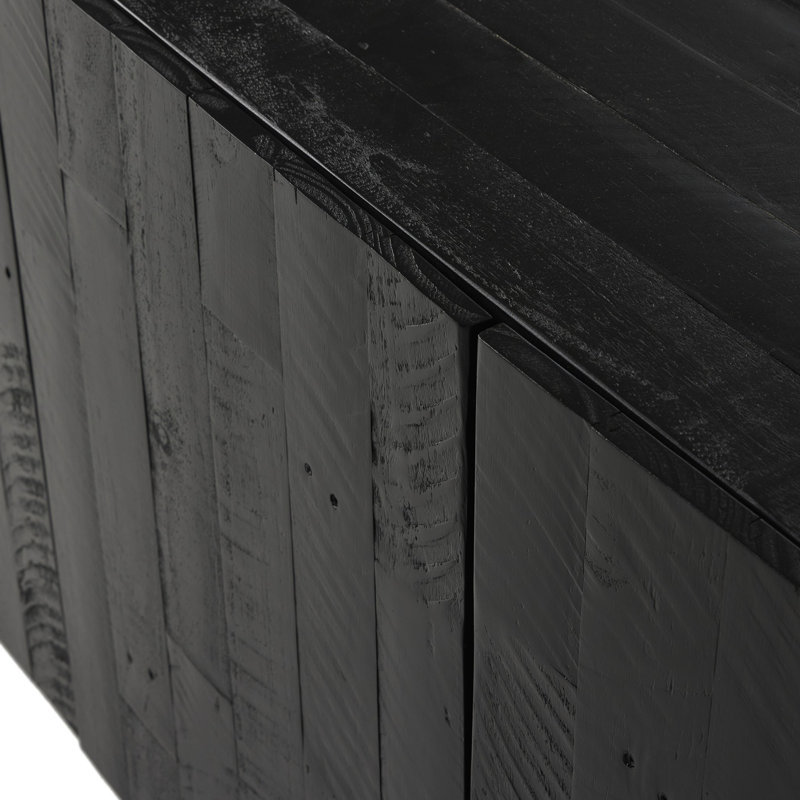 Finnian Sideboard-Light Blonde Pine, Aged Black Pine