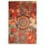 Hand Knotted Wool Area Rug in Red/Blue/Beige/Gray