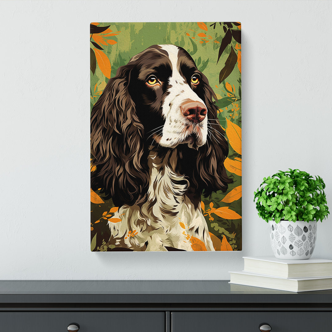 English Springer Spaniel Deco - Wrapped Canvas