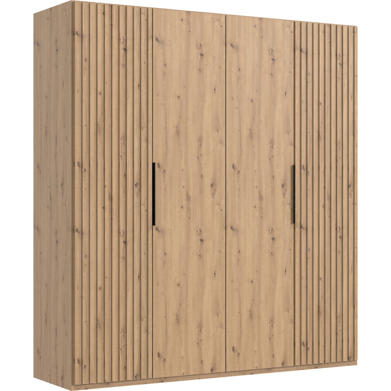 Anaka 4 Door Manufactured Wood Wardrobe, Artisan oak