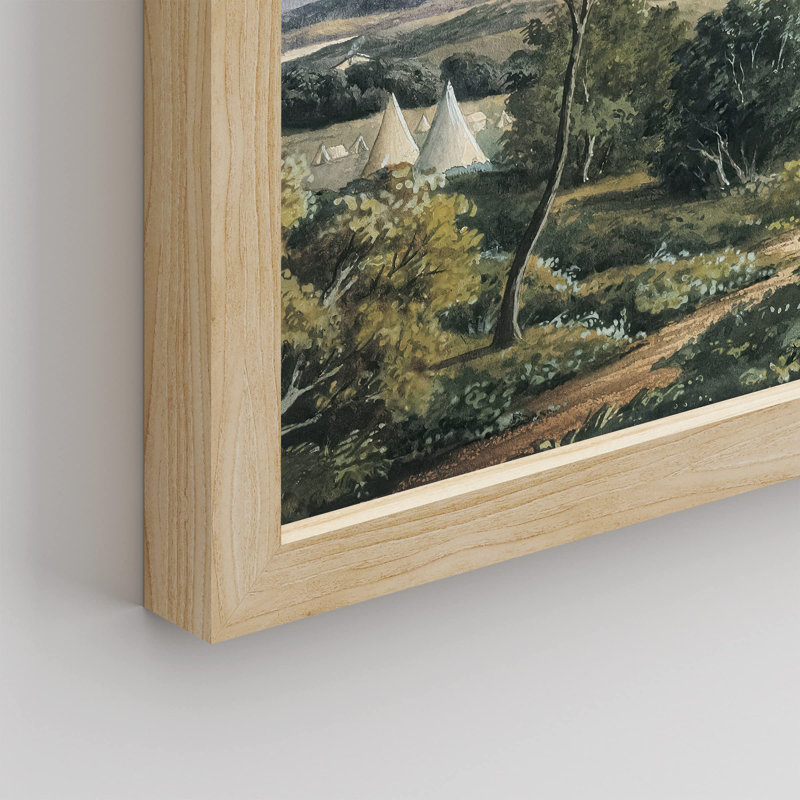 "Campagne champ vert émeraude" sur papier, Naturel, H 11 po x l 14 po