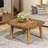 31.5" Solid Wood Square Coffee Table With Rounded Edge, Farmhouse Center Table For Living Room, Office, Apartment