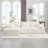 Boucle Sectional Sofa with pillows,No Assembly Needed-106714678