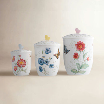 Butterfly Meadow 3-Piece Canister Set