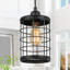Luminaire suspendu industriel 1 lumière lanterne noire