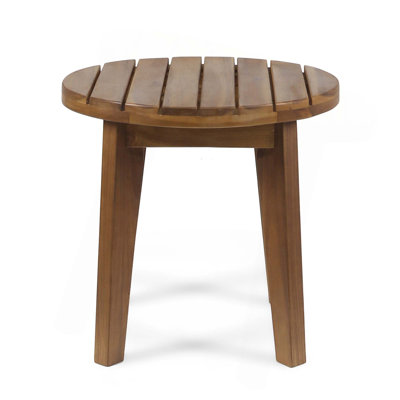 Outdoor 16" Acacia Wood Side Table
