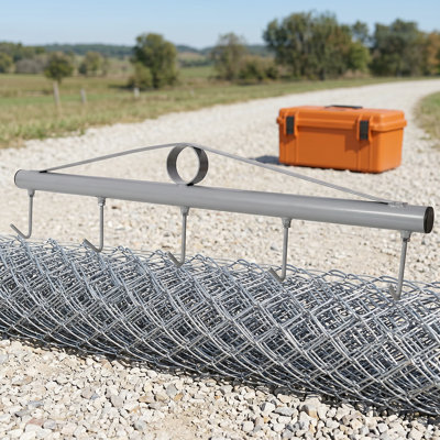 Brancard grillagé 36 pouces pour ferme et jardin - Outil de tirage de clôture en acier durable avec 5 crochets