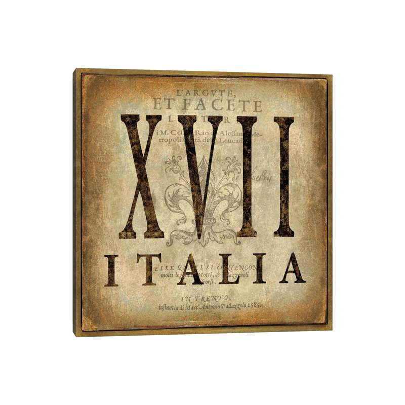 Italia 1 Piece Wrapped Canvas Wall Art, 45.72 cm H x 45.72 cm W x 3.175 cm D
